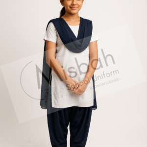 Navy White Frock Salwar