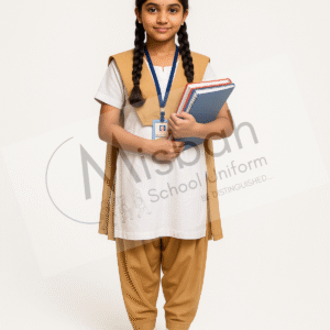 White Fawn Frock Salwar
