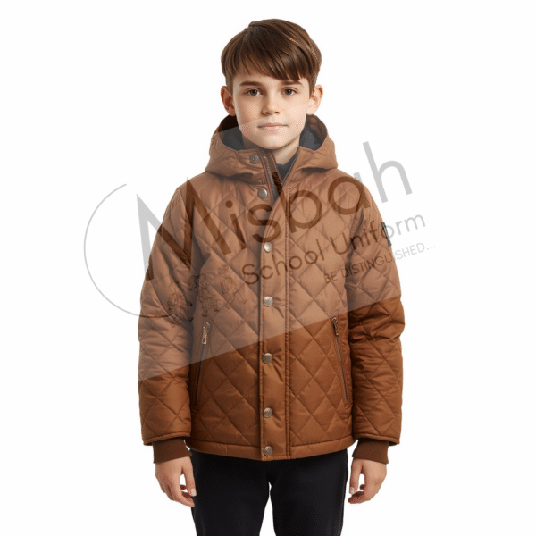 Warm Coffee Brown School Jacket