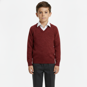 Brown V Neck Sweater