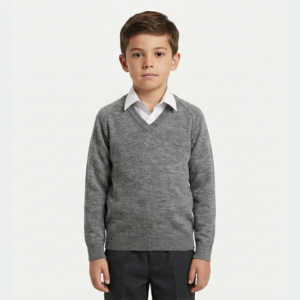 Mix Grey V Neck Sweater