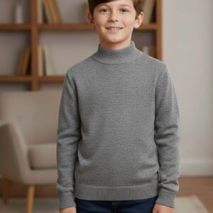 Mix Grey T Neck Sweater